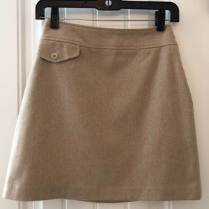 LIKE NEW BANANA REPUBLIC WOOL A-LINE MINI SKIRT; SIZE 0